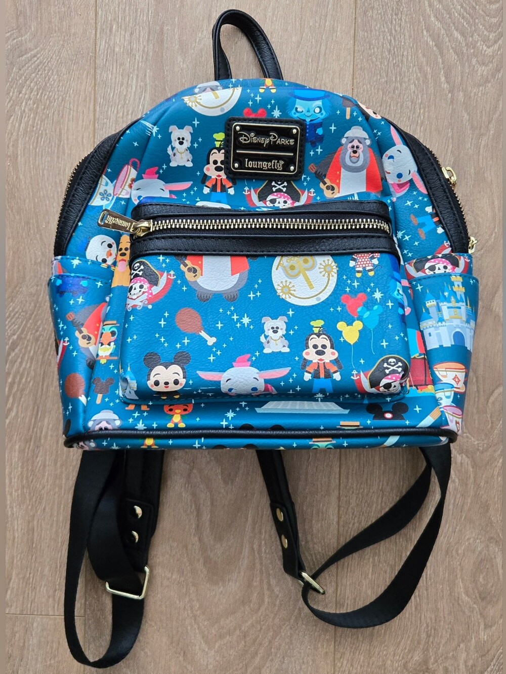 Loungefly Disney Parks Magic Kingdom Chibi Attraction Icons Backpack